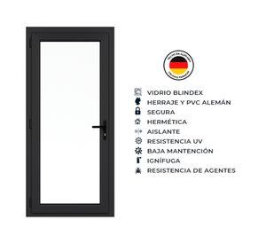 Puerta vidriada PVC termo panel  200x95x10 cm antracita