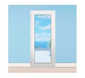 Puerta 95x200 cm PVC alemán termopanel Blindex blanco