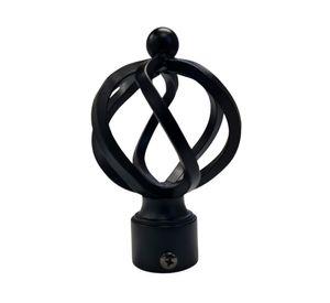 Terminal para barra 28 mm negro 2 un.