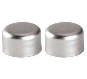 Terminal para barra tope fierro 19 mm satín 2 un.