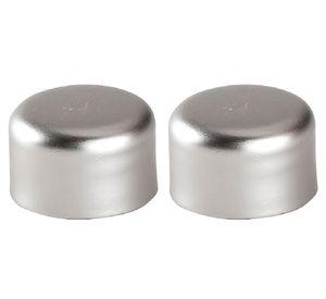 Terminal para barra tope fierro 28 mm satín 2 un.