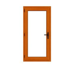 Puerta 95x200 cm PVC alemán termopanel Blindex roble