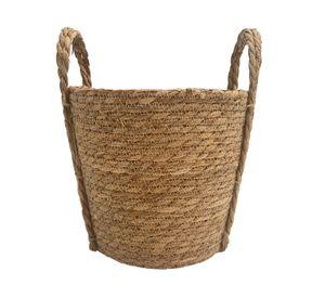 Maceta canasto natural con asa 28 cm