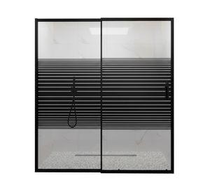 Mampara ajustable ducha Strava negro 160-180 cm