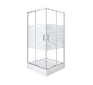 Shower door Recto Strava blanco 80x80 cm