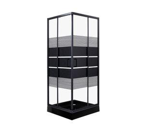 Shower door Recto Style negro 80x80 cm