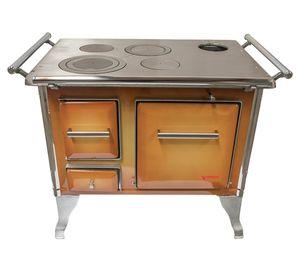 Cocina a leña Tradicional difumado 4 Quemadores 90x60x70 cm