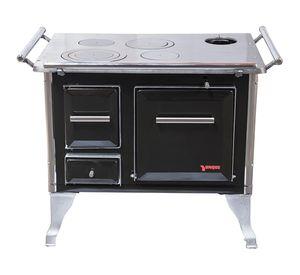 Cocina a leña Tradicional negro 80x56x70 cm