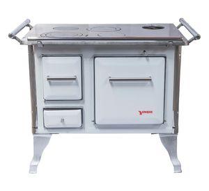 Cocina leña Tradicional blanco 4 quemadores 72x56x70 cm