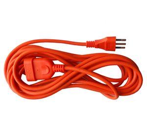 Extensión eléctrica 1 posición 5 m 10A 250V naranjo