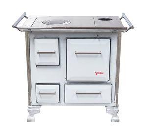 Cocina leña blanco 1 quemador 80x56x80 cm