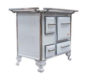 Cocina leña blanco 1 quemador 80x56x80 cm