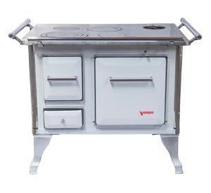 Cocina a leña Tradicional blanco 4 Quemadores 70x46x70 cm