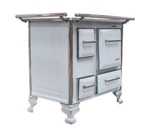 Cocina leña blanco 1 quemador 90x60x80 cm
