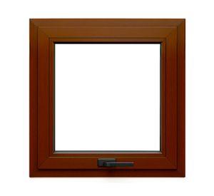 Ventana termopanel Proyectante PVC 50x50x10 cm nogal
