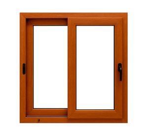 Ventana termopanel Corredera PVC 120x140x10 cm roble dorado