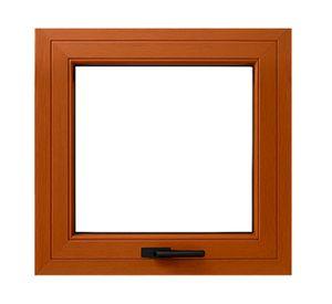 Ventana termopanel Proyectante PVC 50x50x10 cm roble dorado