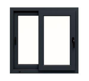 Ventana termopanel Corredera PVC 100x100x10 cm antracita