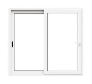 Ventana corredera 195x205 cm PVC alemán termopanel Blindex blanco