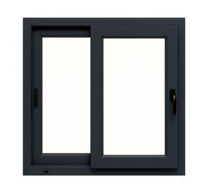 Ventana termopanel Corredera PVC 120x140x10 cm antracita