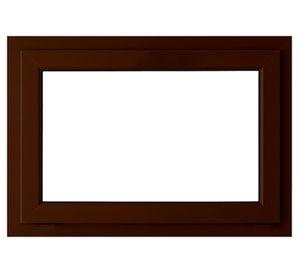 Ventana termopanel Fija PVC 120x70x10 cm nogal