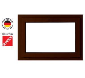 Ventana termopanel Fija PVC 120x70x10 cm nogal