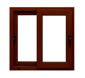 Ventana termopanel Corredera PVC 9x55x10 cm nogal