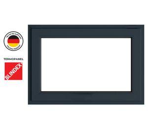 Ventana termopanel Fija PVC 120x70x10 cm antracita