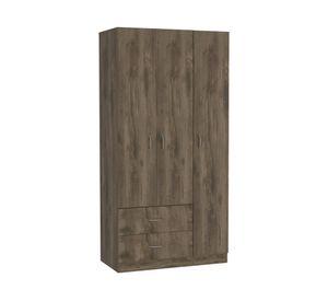 Clóset 3 puertas 2 cajones Austral bellota/blanco 180.4x90x47 cm