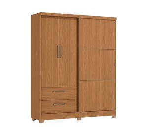 Clóset 3 puertas 2 cajones Oliveira canela 218x180x48 cm