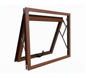 Ventana Línea 42 aluminio madera 60x60 cm
