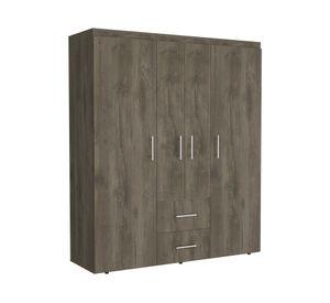 Clóset 4 puertas 2 cajones Bariloche bellota/blanco 177.9x150.3x50.4 cm