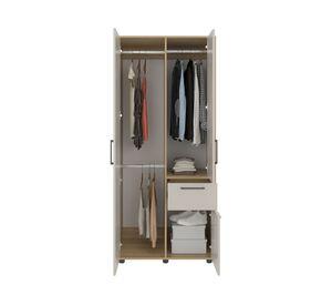 Clóset 3 puertas 1 cajón Vance fresno europeo/capri 180x80x52 cm