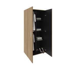 Clóset 2 puertas Tera fresno europeo/wengué 180x80x48 cm