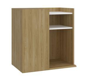 Velador Cairo 1 puerta fresno europeo/blanco