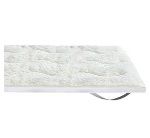 Topper colchón Sherpa liso blanco 1.5 plazas