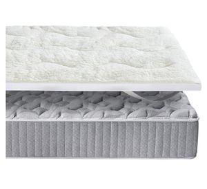 Topper colchón Sherpa liso blanco 1.5 plazas