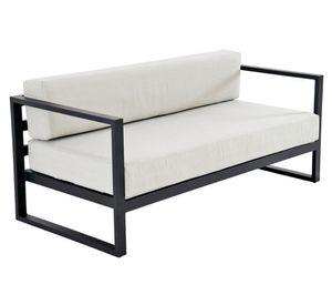 Sofá 2 cuerpos Montego OLE tela negro/beige