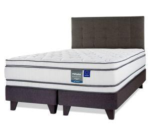 Cama Europea Majesty 2 plazas base dividida + respaldo Design grafito