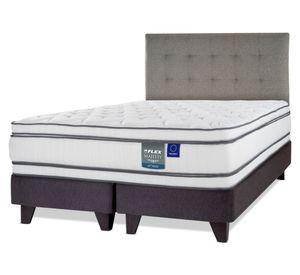 Cama Europea Majesty king + respaldo Design gris