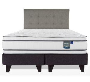 Cama europea Majesty súper king base dividida + 1 respaldo Design gris