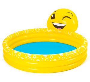 Piscina inflable 3 Anillos Emoji lanza agua 69x144 cm