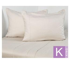 Sábana King 600 Hilos Dobby beige
