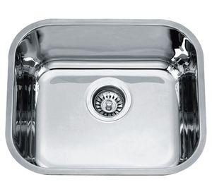 Lavaplatos Bronx simple 430 cromo + desagüe 37x43 cm