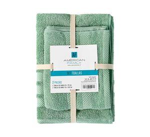 Set toalla menta 2 piezas