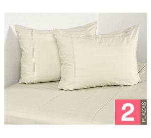 Sábanas 2 plazas 500 Hilos Dobby Thin beige