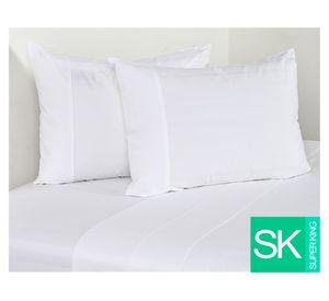 Sábanas Súper King 500 Hilos Dobby Thin White