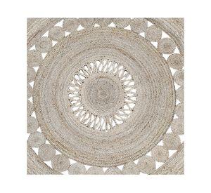 Alfombra redonda Braided yute natural 200 cm