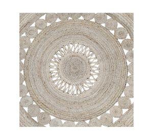 Alfombra redonda Braided yute natural 150 cm