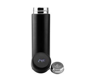 Termo botella sensor temperatura 500 ml negro